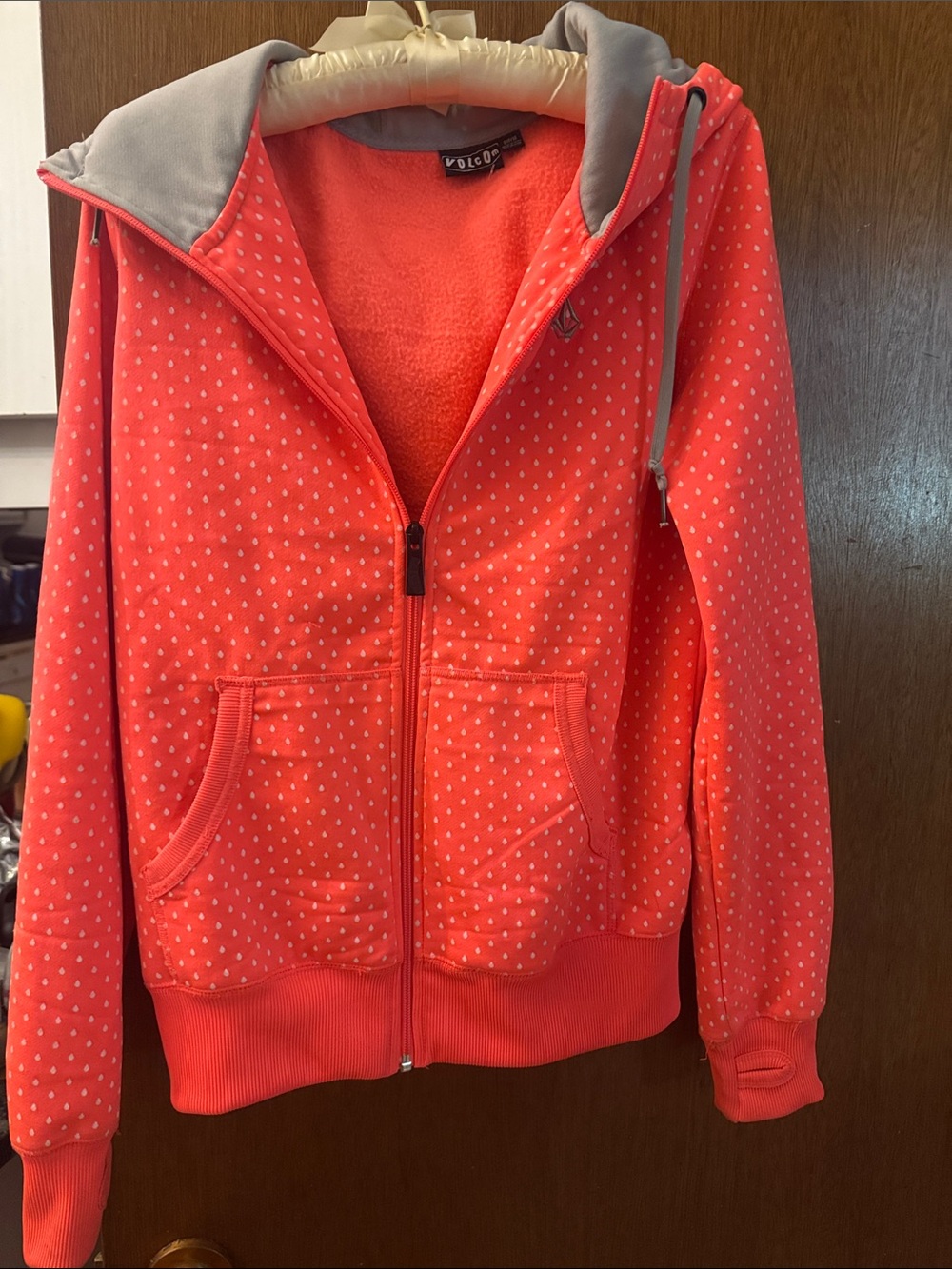 Volcom Coral Dot Zip-Up Hoodie Jacket